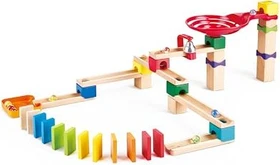 Hape Zweispurige Murmelbahn mit Domino