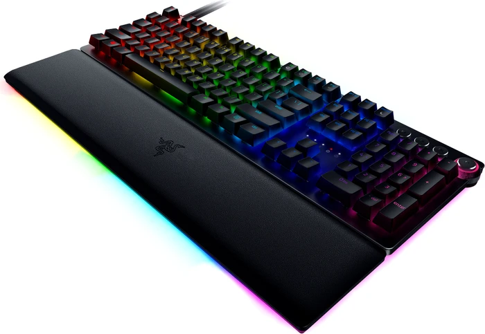 Razer Huntsman V2 Analog, schwarz, LEDs RGB, Razer Analog Optical Switch, USB, DE