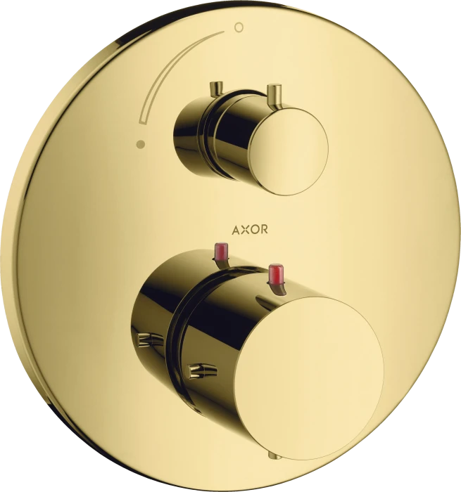 Hansgrohe Axor Starck Thermostat Unterputz mit Absperrventil polished brass