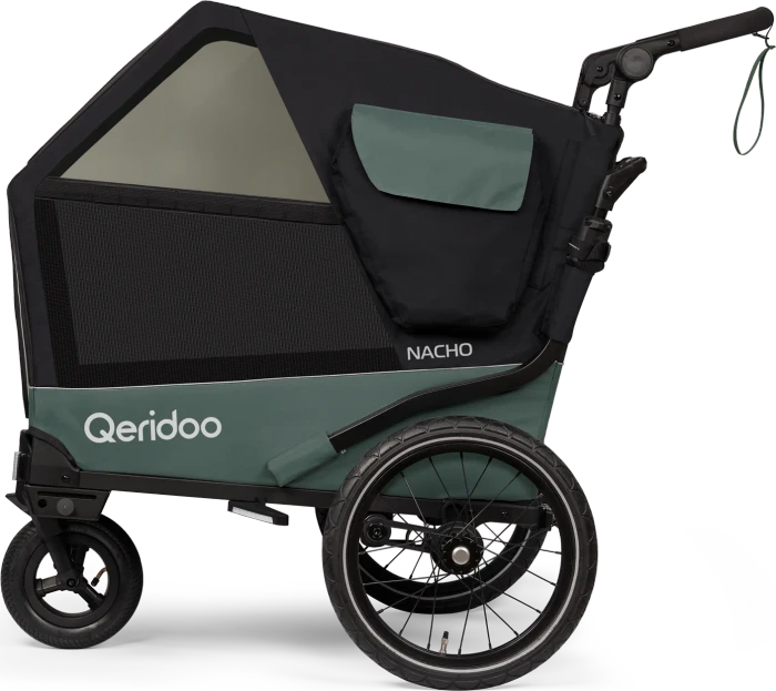 Qeridoo Nacho M Fahrradanhänger grün (Modell 2025)