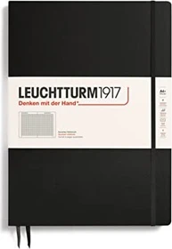 Leuchtturm1917 Classic Master Slim Notizbuch, A4+, kariert, Hardcover, schwarz