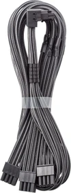 CableMod C-Series Pro, 12VHPWR Kabel, Corsair Type 4, 3x 8-Pin PCIe Stecker auf 16-Pin PCIe 5.0 12VHPWR Stecker, Adapterkabel, 90°, Variante B, carbon, 60cm