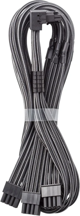 CableMod C-Series Pro, 12VHPWR Kabel, Corsair Type 4, 3x 8-Pin PCIe Stecker auf 16-Pin PCIe 5.0 12VHPWR Stecker, Adapterkabel, 90°, Variante B, carbon, 60cm