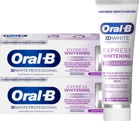 Oral-B 3D White Professional Express Whitening Glänzendes Weiß Zahncreme, 150ml (2x 75ml)