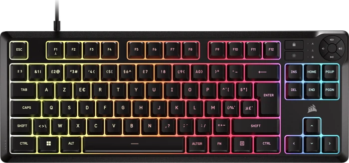 Corsair Gaming K55 CORE TKL RGB, schwarz, USB, BE