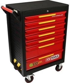 KS Tools ECOline Werkzeugwagen schwarz/rot/gelb
