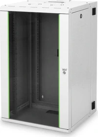 Digitus Professional Unique Serie Wandschrank 20HE, zweiteilig, schwenkbar, Sicherheitsglastür, IP2X, grau, 600mm tief