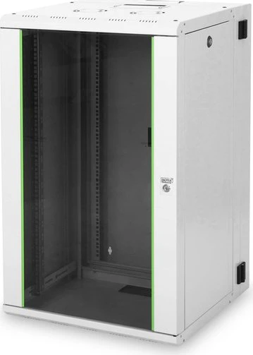 Digitus Professional Unique Serie Wandschrank 20HE, zweiteilig, schwenkbar, Sicherheitsglastür, IP2X, grau, 600mm tief