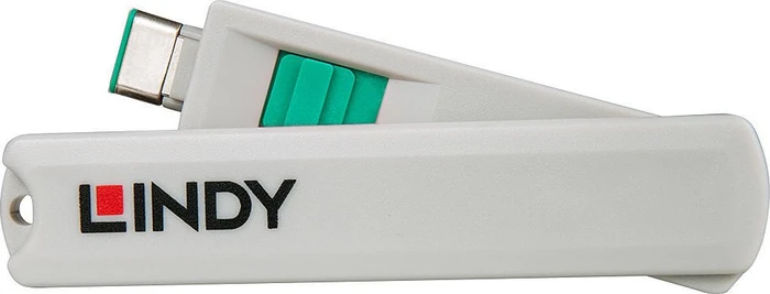 Lindy USB-C/Thunderbolt 3 Schloss mit Schlüssel, grün, 4er-Pack