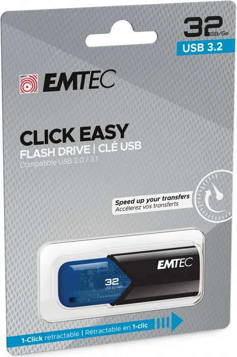 Emtec B110 Click Easy 3.2 32GB blau, USB-A, USB 3.2 Gen 1×1