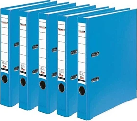 Falken Color Ordner 2-Ring PP, 50mm, A4, aqua, 5er-Pack
