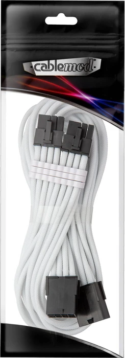 CableMod Pro ModMesh 8+8-Pin PCIe Extension, 8+8-Pin PCIe Verlängerungskabel, weiß, 45cm