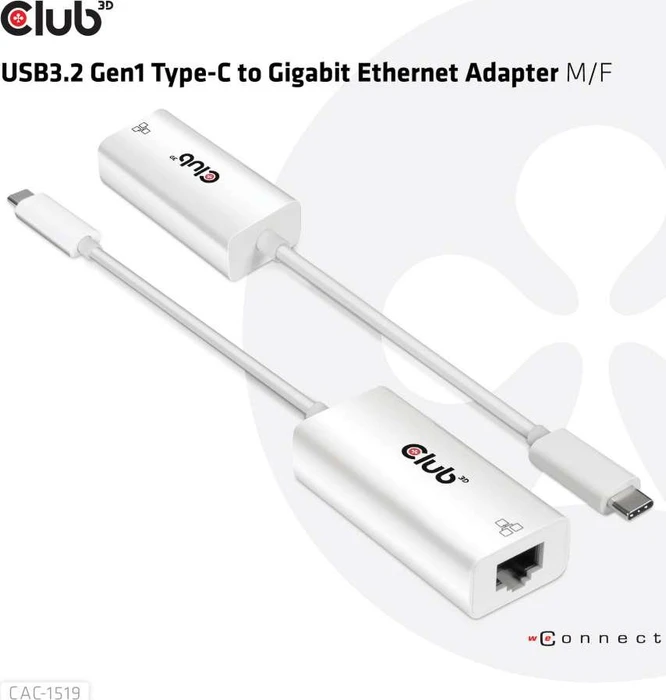 Club 3D LAN-Adapter, RJ-45, USB-C 3.0 [Stecker]