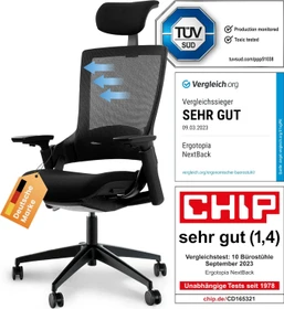 Ergotopia NextBack Bürostuhl, schwarz