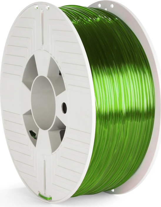 Verbatim PETG, transparent green, Spule, 2.85mm, 1.00kg