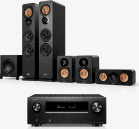 Teufel Ultima 40 Surround 5.1-Set (Mk4) schwarz + Denon X2800H DAB 5.1-Set (T 10 Mk2 Sub)