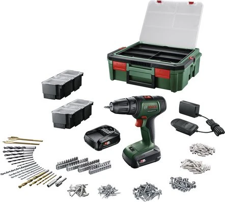 Bosch DIY UniversalDrill 18V Akku-Bohrschrauber inkl. Koffer + 2 Akkus 1.5Ah + Zubehör
