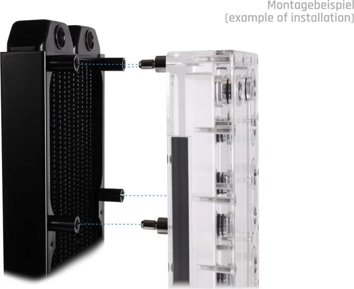 Alphacool Core Push Mounting 25mm M3/M4/UNC 6-32, 4er-Pack