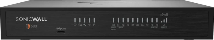 Dell SonicWALL TZ680 Desktop Firewall, 8x RJ-45, 2x SFP+, Appliance (03-SSC-1839)