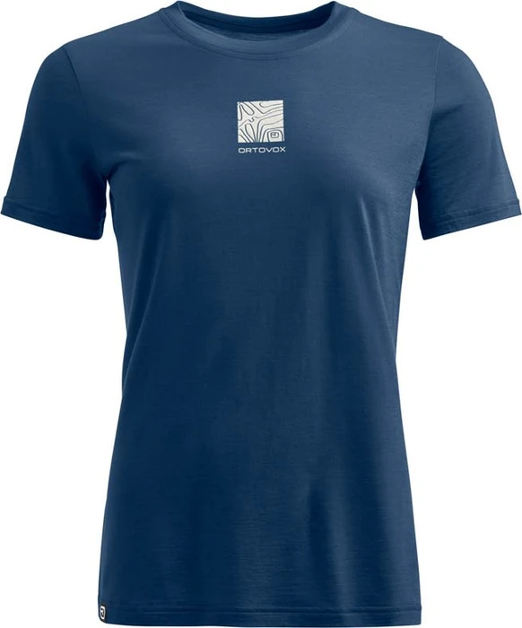 Ortovox 120 Cool Tec Abstract Funktionsshirt kurzarm deep ocean (Damen)