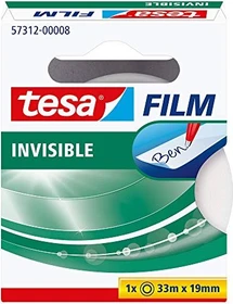 tesa tesafilm Invisible transparent/weiß, Klebestreifen, 19mm/33m, 1 Stück