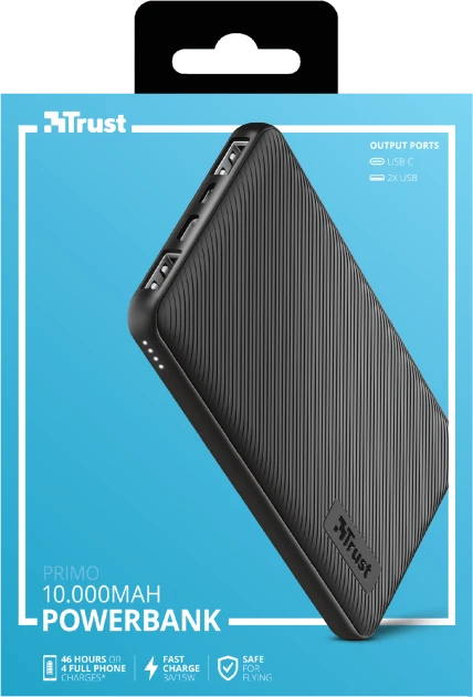 Trust Primo Ultra-thin Powerbank 10000mAh schwarz