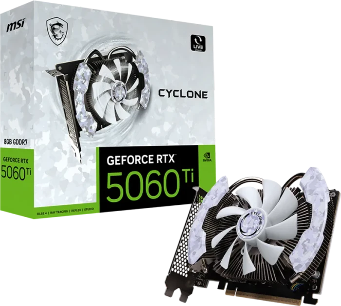 MSI GeForce RTX 5060 Ti 8G Cyclone, G506T-8C, 8GB GDDR7, HDMI, 3x DP