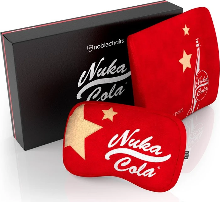 noblechairs Memory-Schaum Kissen-Set Nuka-Cola Fallout Edition, gold/weiß/rot