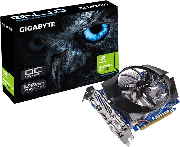 GIGABYTE GeForce GT 740 OC (Rev. 2.0), 2GB GDDR5, VGA, 2x DVI, HDMI