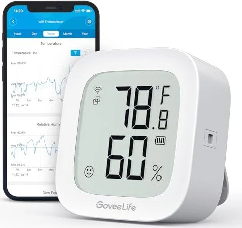 Govee WiFi-Thermometer mit Hygrosensor Innen, digital