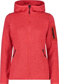 CMP Knit Tech Fleece Hoody Jacke corallo/antracite (Damen)