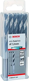 Bosch Professional HSS PointTeQ Spiralbohrer, 7.3x69x109mm, 10 Stück