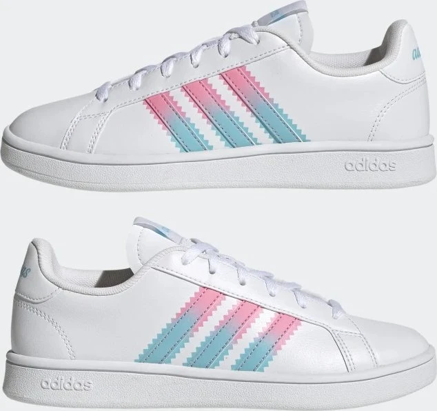 adidas Grand Court Base Beyond cloud white/bliss pink/bliss blue (Damen)