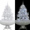vidaXL Künstlicher Weihnachtsbaum schneiend mit Schirmfuß weiß Vorschaubild