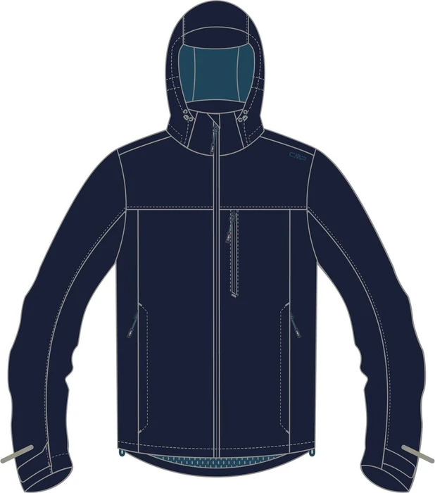 CMP Ripstop Funktionsjacke schwarz/blau (Herren)