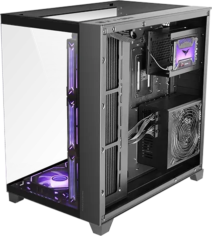 Mars Gaming MC-3C Black, Glasfenster