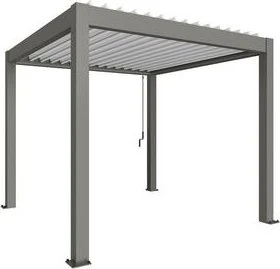 Biohort Pergola 3x3 quarzgrau-metallic/weiß