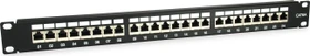 Equip Patchpanel Cat6a, geschirmt, 19", 24-Port, 1HE, 19", 1HE, schwarz