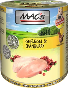 MAC's Cat Geflügel und Cranberry Adult, 4.80kg (6x 800g)