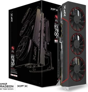 XFX Qicksilver Radeon RX 7800 XT Magnetic Air Gaming, 16GB GDDR6, HDMI, 3x DP