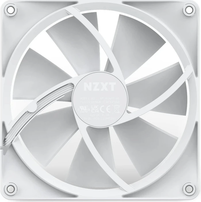 NZXT F Series F140 RGB, Matte White, weiß, LED-Steuerung, 140mm, 2er-Pack