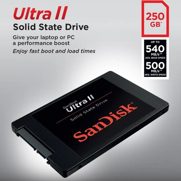 SanDisk Ultra II 250GB, 2.5" / SATA 6Gb/s