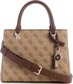 Guess Noelle II Small Multi Compartment Handtasche latte logo/brown