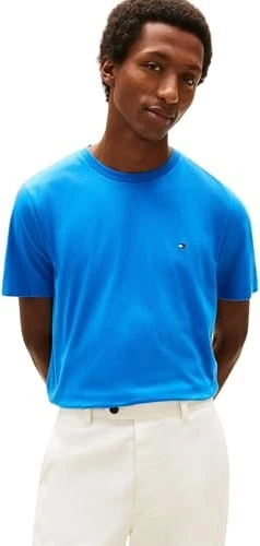 Tommy Hilfiger Roundneck Flag-Stickerei T-Shirt kurzarm blue orbit (Herren)