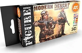 AK-Interactive 3rd Gen Acrylic Colors Figure Series Modern Desert Uniform Colors Farbset, 6-tlg.