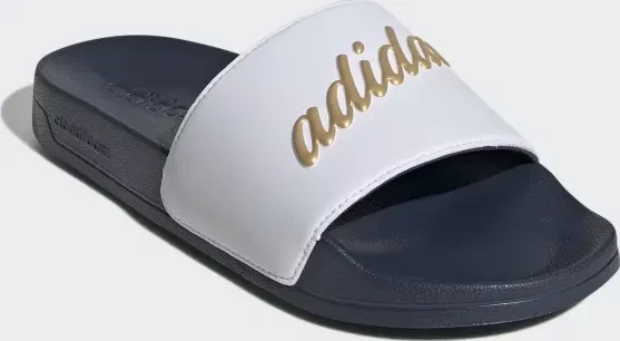 adidas Shower Adilette cloud white/gold metallic/shadow navy (Damen)