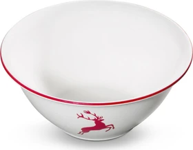 Gmundner Keramik Rubinroter Hirsch Salatschüssel 33cm