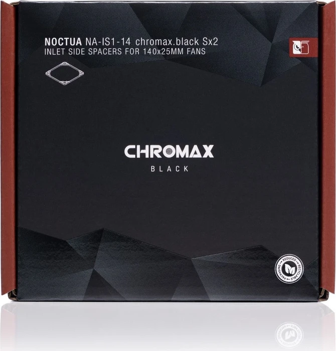 Noctua NA-IS1-14 chromax.black Sx2 Abstandshalter für 140mm-Lüfter, schwarz