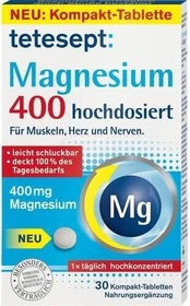Tetesept Magnesium 400 hochdosiert Tabletten, 30 Stück