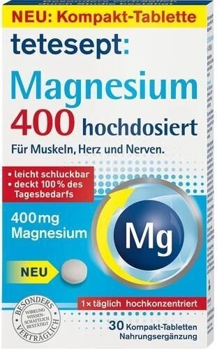 Tetesept Magnesium 400 hochdosiert Tabletten, 30 Stück